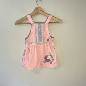Vintage Kids Toddler Corduroy Dress Bright Pink Ice Cream Shoppe 3T